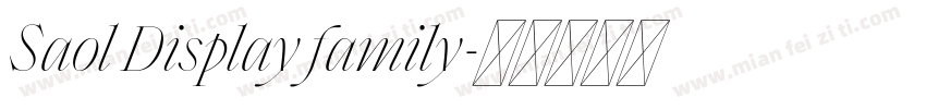 Saol Display family字体转换